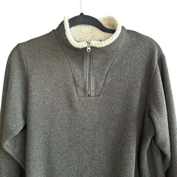 KUHL Womens Alfpaca Fleece 1/4 Zip Pullover Sweater Mock Neck Brown Sz Medium - Picture 1 of 8